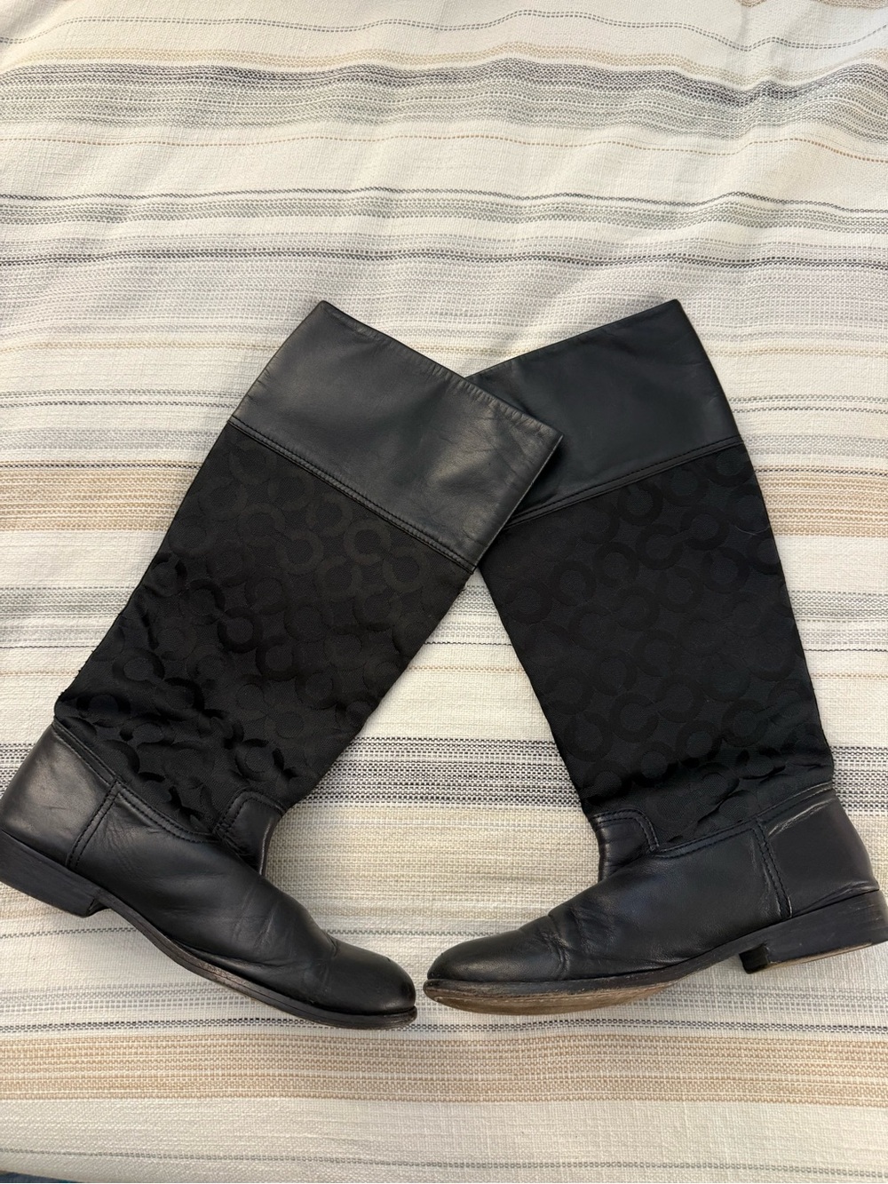 Coach Black Chrissi Signature Knee-High Boots - Picture 2 of 4
